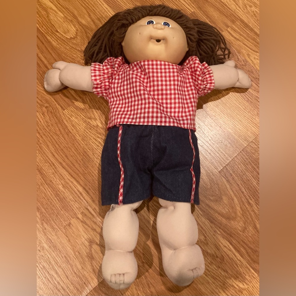 Vintage 1978,1982 Cabbage Patch Doll Brown Hair Blue Eyes